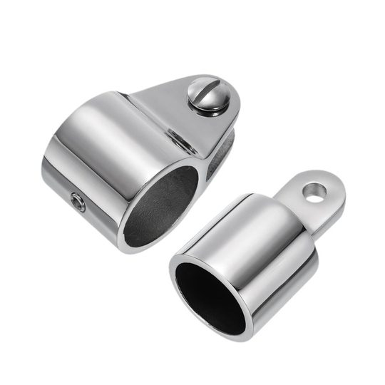 Marine stainless steel 316 sliding cap yacht awning fixed connector mirror polished sliding sleeve marine hardware