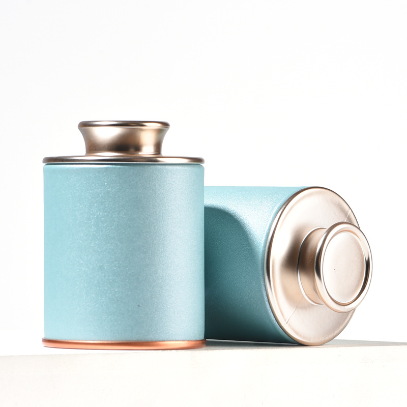 Portátil pequeña olla de té tarro de té caja de embalaje Té Negro Té Verde Oro Junmei túnica roja tarro vacío Universal Tarro de papel de tamaño pequeño