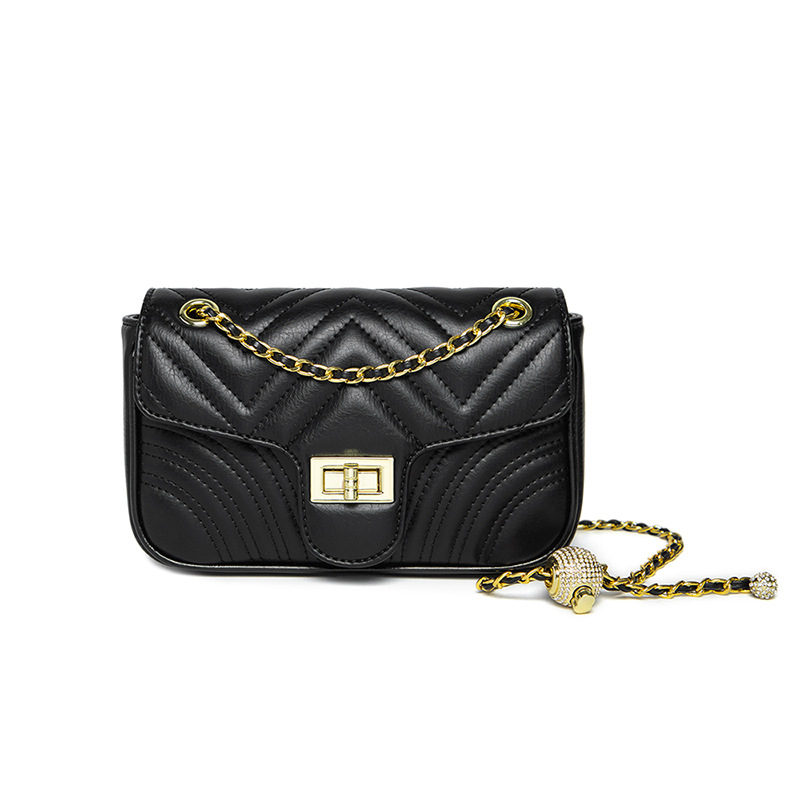 Women's Crossbody Bag Versatile Leather Diamond Pattern Style_voghion.com