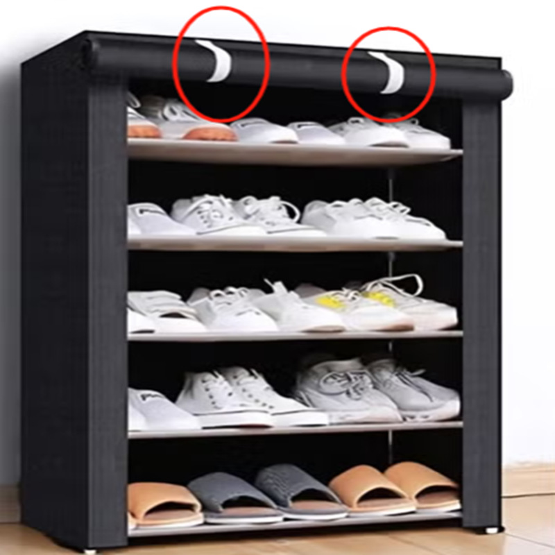 Zapatero Sencillo con Puerta Enrollable para Recogida en Tienda, Ensamblado para Almacenamiento en el Hogar, Zapatero Moderno, Estante para Zapatos Económico, a Prueba de Polvo.