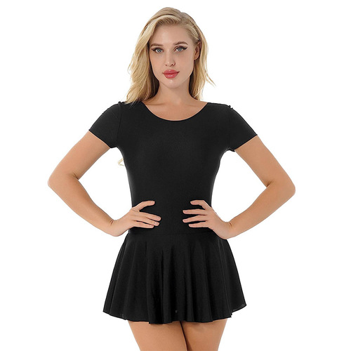 Glossy silky one-piece ballet skirt exercise skirt sports yoga short skirt body skirt gymnastics skirt