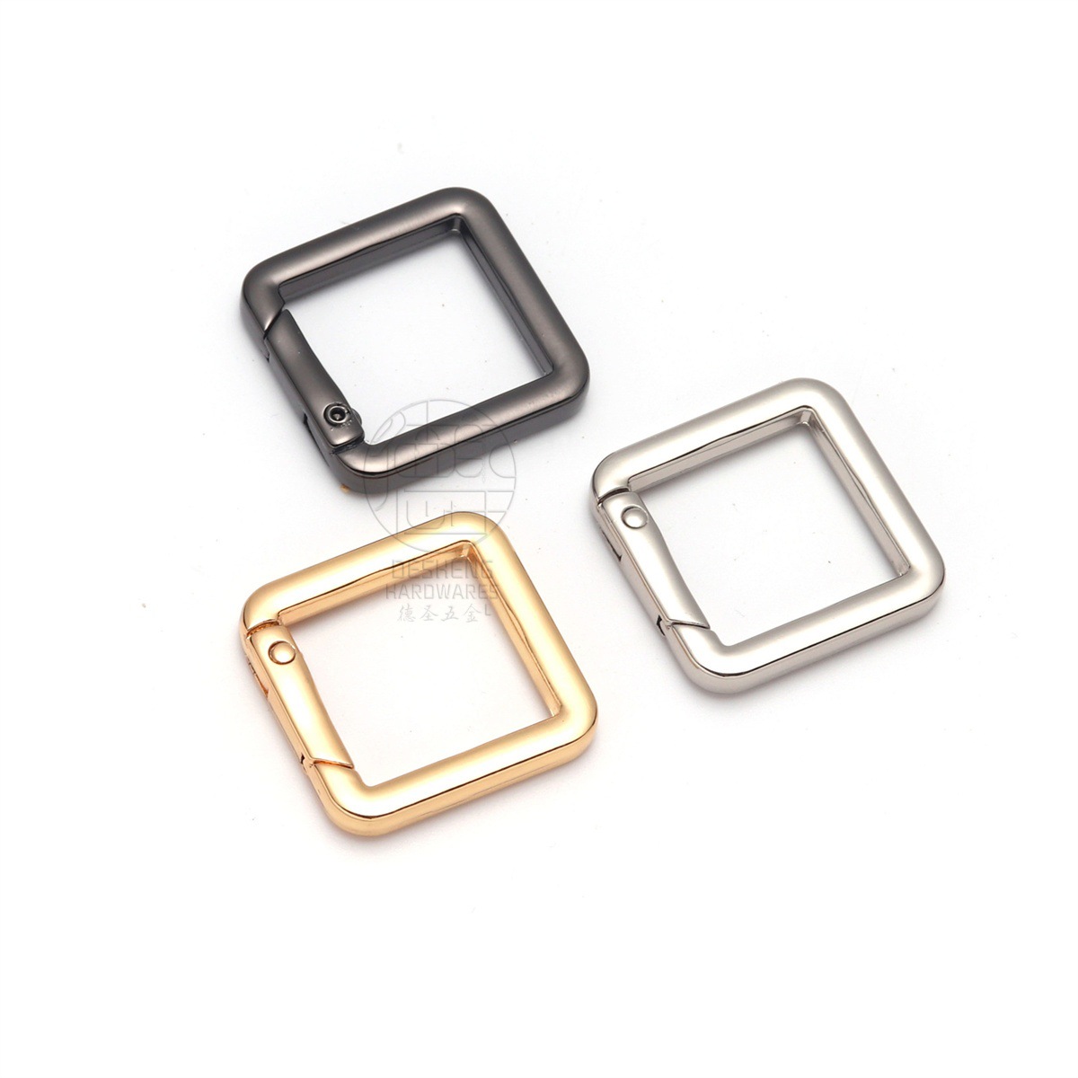 Square Buckle, Square Spring Ring, Special-Shaped Buckle, Luggage Accessories, Jewelry Connecting Buckle, Open Ring, Metal Keychain
