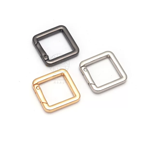 Square Buckle, Square Spring Ring, Special-Shaped Buckle, Luggage Accessories, Jewelry Connecting Buckle, Open Ring, Metal Keychain