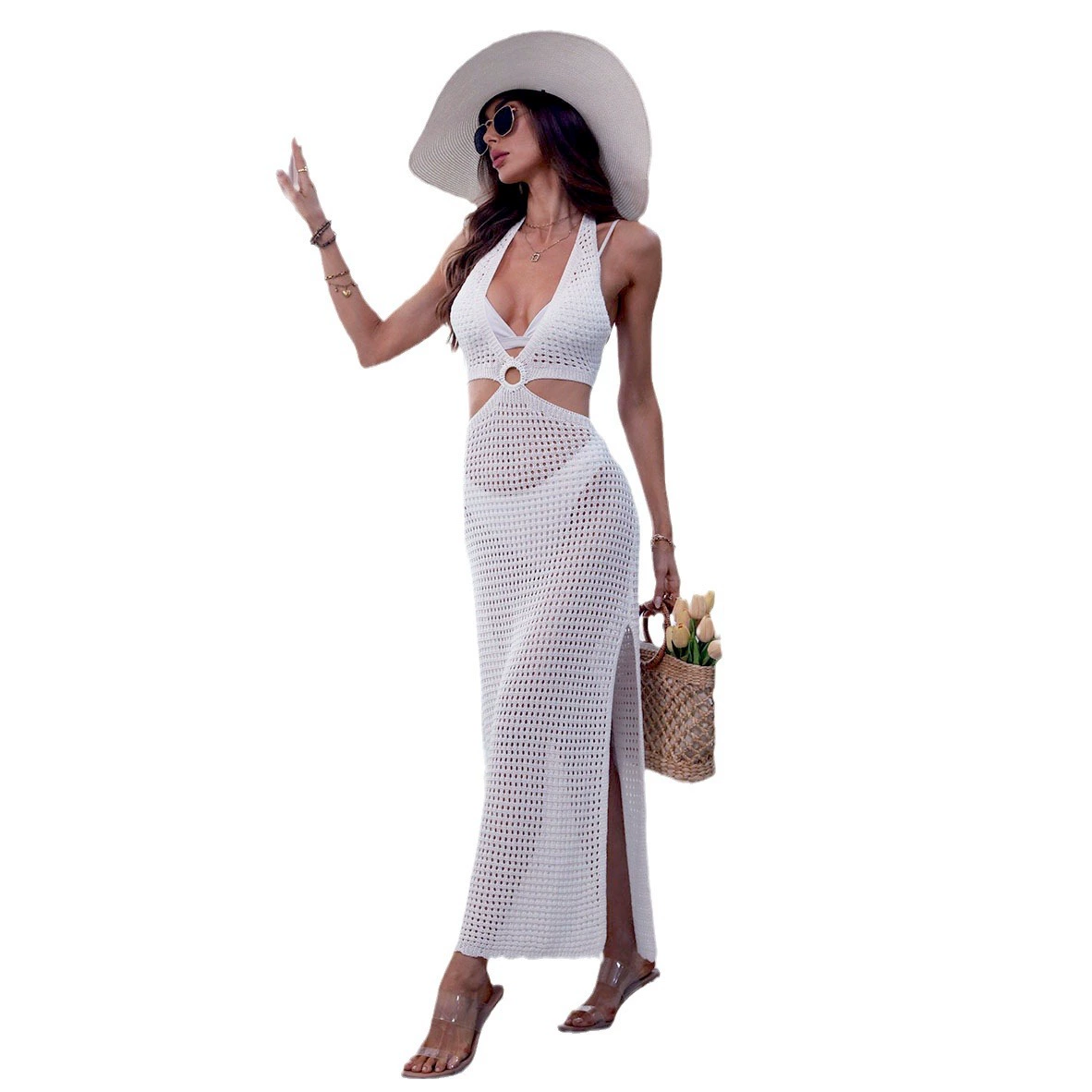 Длинная юбка, пляжное платье-юбочка, кольцо, пляжное slips dress, европейский стиль, Amazon, оптовая продажа