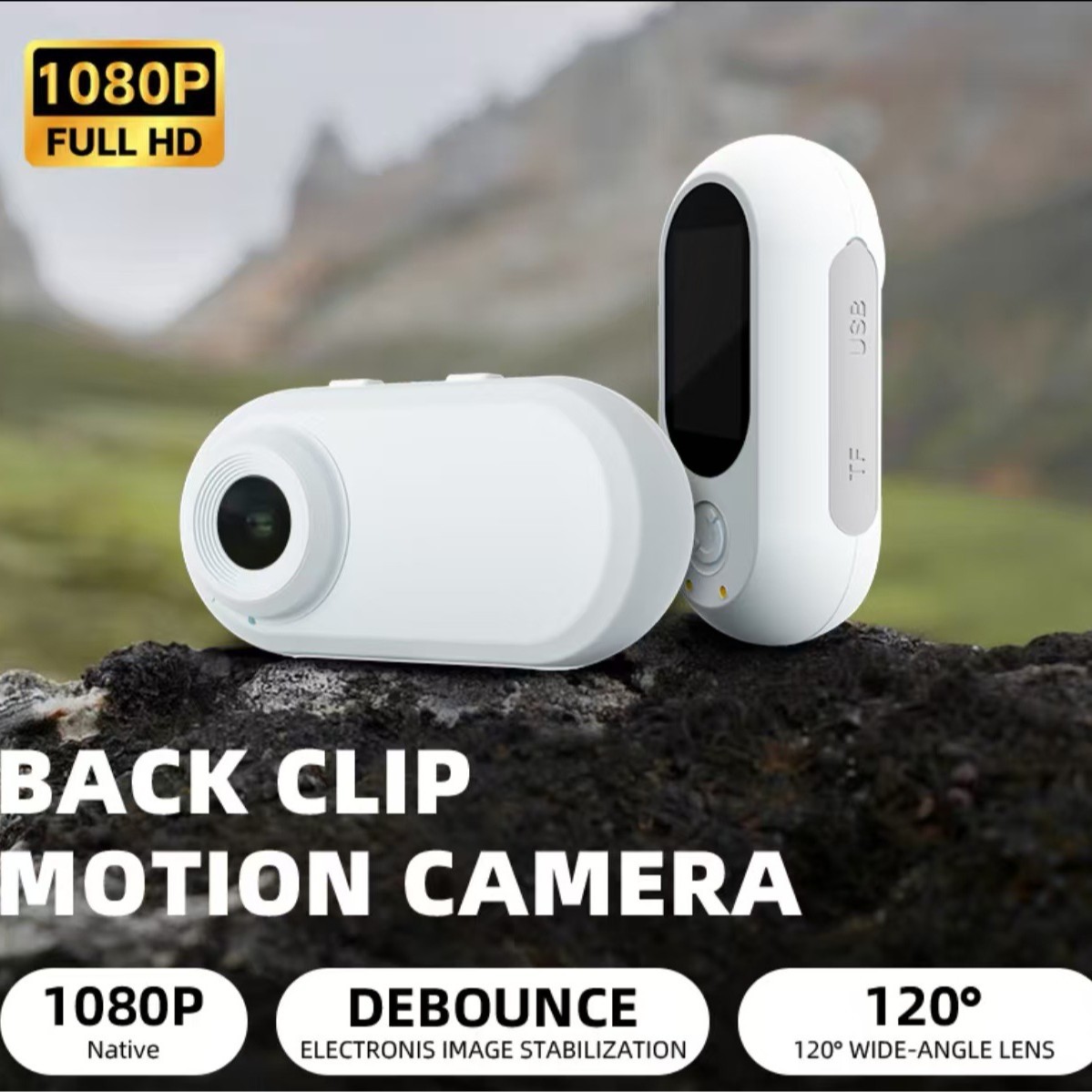 Cross-Border High-Definition 1080P Thumb-Sized Action Camera Portable Recording Device Anti-Shake Magnetic Action Camera