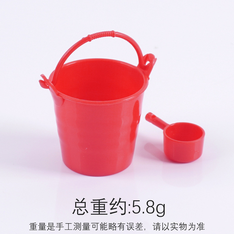 仿真迷你水桶塑料桶水瓢模型玩具微缩娃娃屋手提小桶过家家玩具|undefined