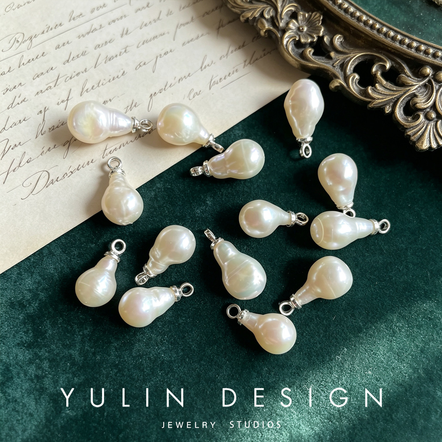 Freshwater Natural Baroque Irregular-Shaped Pearl Small Pendant Accessories Small Teardrop Pendant DIY Bracelet Materials