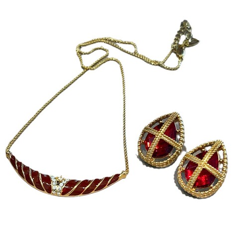 Vintage 18K Gold Black and White Oil Drip Earring Set High-Quality Retro Earrings