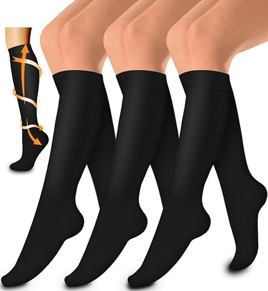 Calcetines de compresión transfronterizos Calcetines de pantorrilla Calcetines elásticos Deportes Ciclismo Correr Calcetines de yoga Calcetines de compresión de tubo largo para hombre Spot para mujer