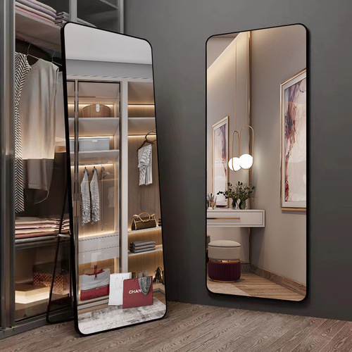 Mirror full-length mirror light luxury clothing store fitting mirror dormitory home wall-mountable dressing mirror cloakroom large floor-to-ceiling mirror
