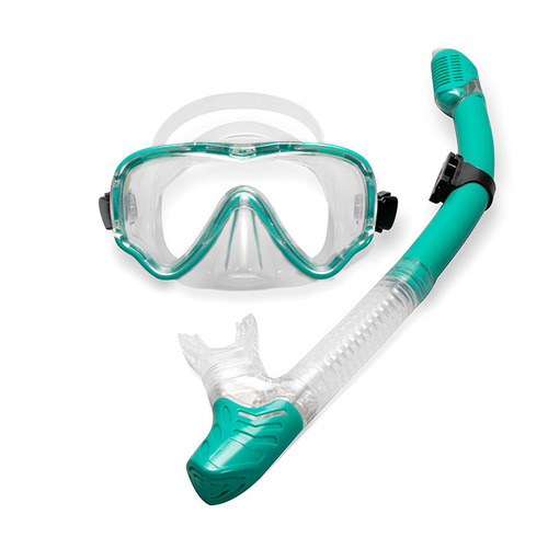 Scuba mask and snorkel set, snorkeling trio, full dry swimming goggles, unisex adult diving mask