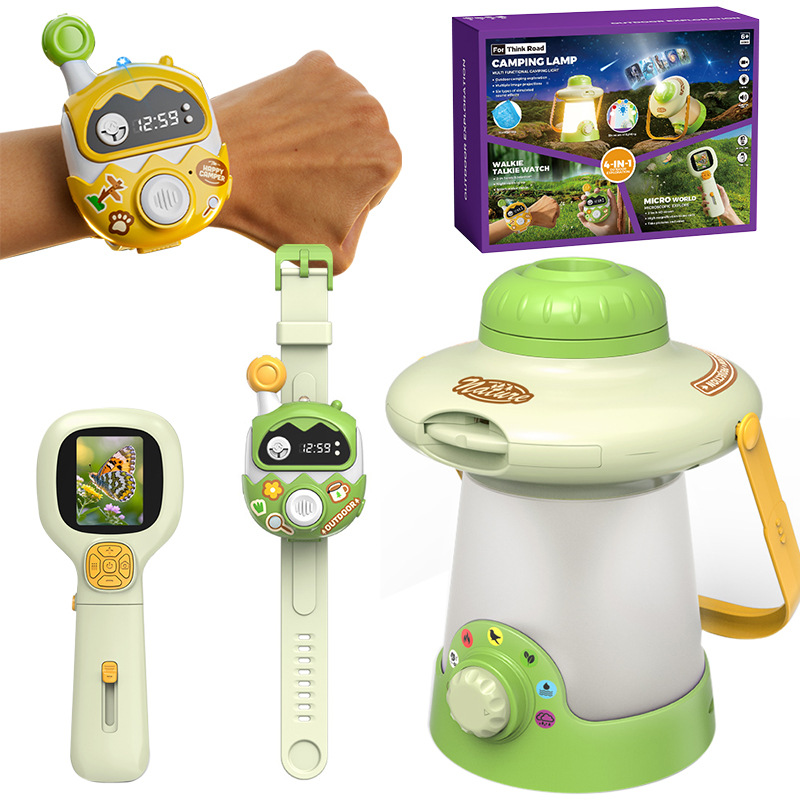 Intercomunicador inalámbrico multifuncional para niños lámpara de camping 4 en 1 juego de aventura al aire libre juguetes interactivos para padres e hijos