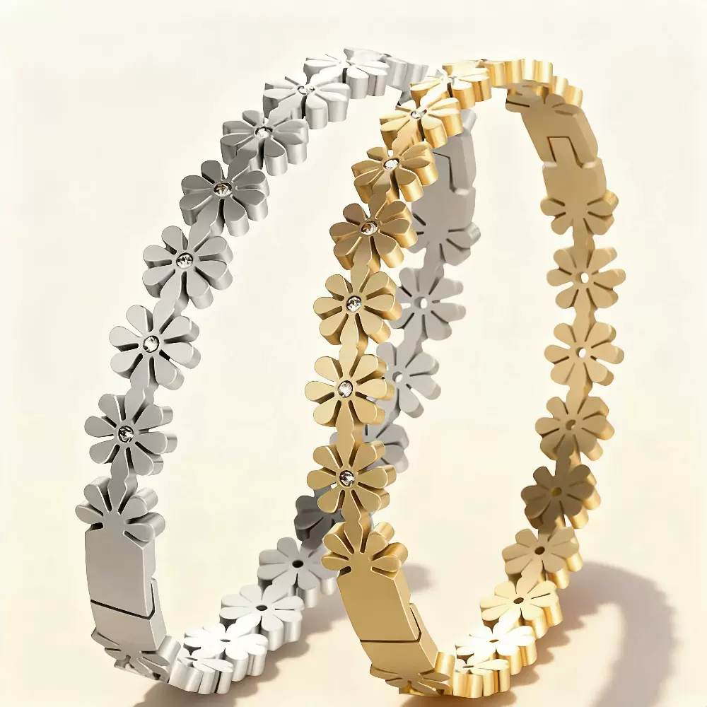 手镯女钛钢欧美不掉色不锈钢手环镶钻简约时尚气质饰品批发手饰