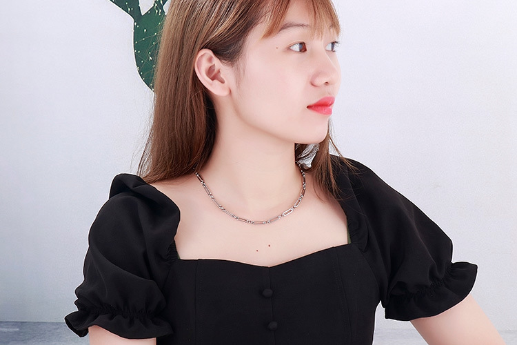 design sense fashion titanium steel bracelet necklace set wholesale nihaojewelry