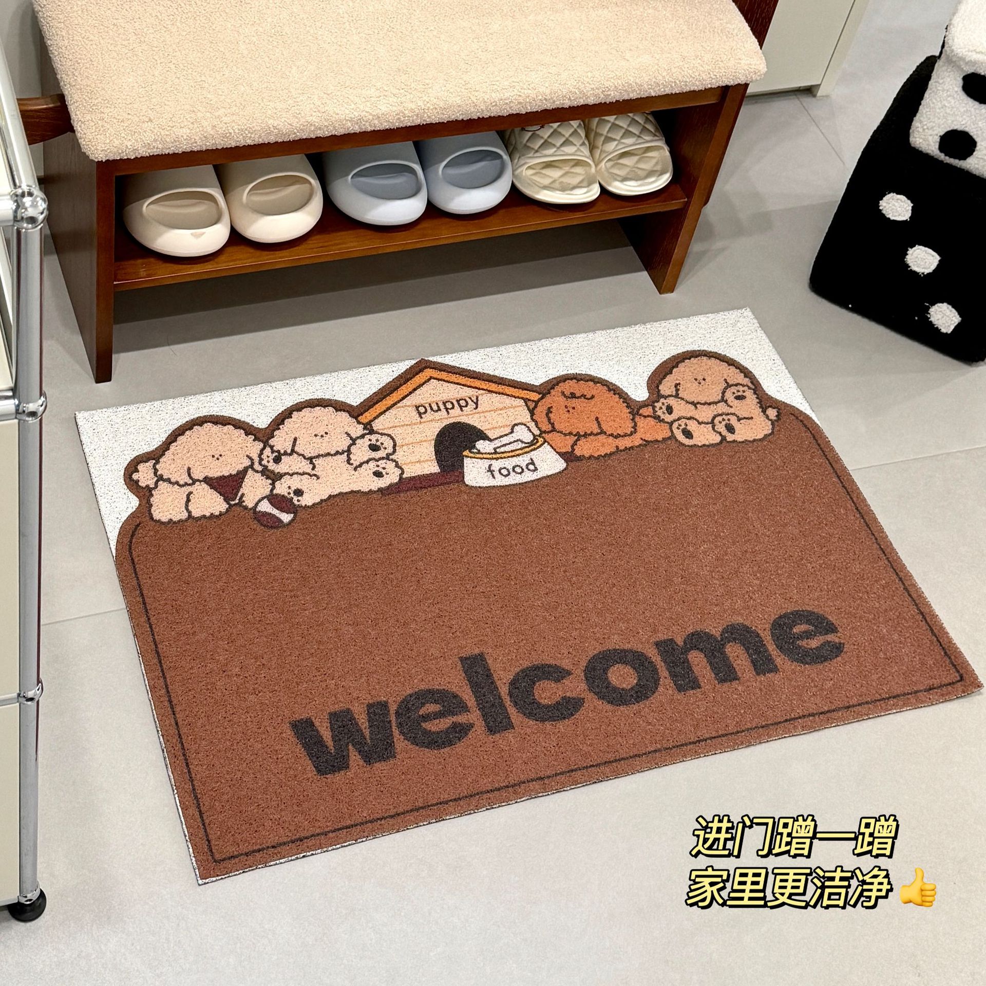 Nuevo baño de dibujos animados alfombra de suelo absorbente de agua inodoro puerta antideslizante alfombra de puerta alfombra de secado rápido resistente a la suciedad