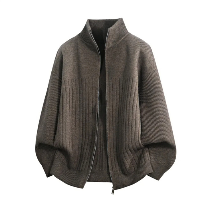 Explosiones transfronterizas de tamaño grande europeo cardigan suéter de punto chaqueta de chaqueta caliente de fábrica de negocios al por mayor