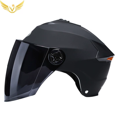 Rechargeable Led Electric Vehicle Motosiklet kaskı (dəbilqə) - asian-black-tea-mirror