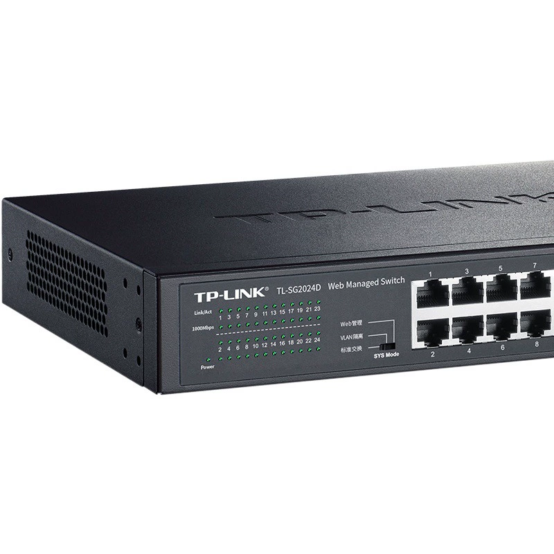 TP-LINK 24-гигабитный коммутатор облачная коммутация SG2024D Enterprise коммутационный разветвитель Plug and Play