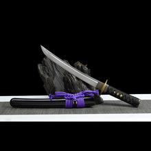 龙泉刀剑短刀直刀唐横刀短款刀剑一体肋差硬宝剑防身冷兵器未开刃