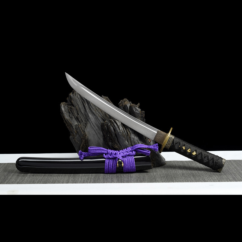 龙泉刀剑短刀直刀唐横刀短款刀剑一体肋差硬宝剑防身冷兵器未开刃