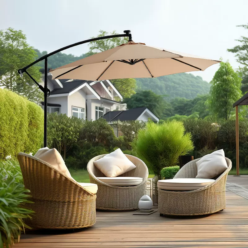 户外遮阳伞香蕉伞大太阳庭院别墅景区广告伞沙滩汽车伞户外侧立伞