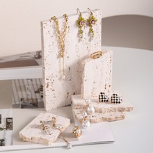 创意不规则洞碎石展示盘ins简约珠宝饰品摆拍摄影拍照道具托盘