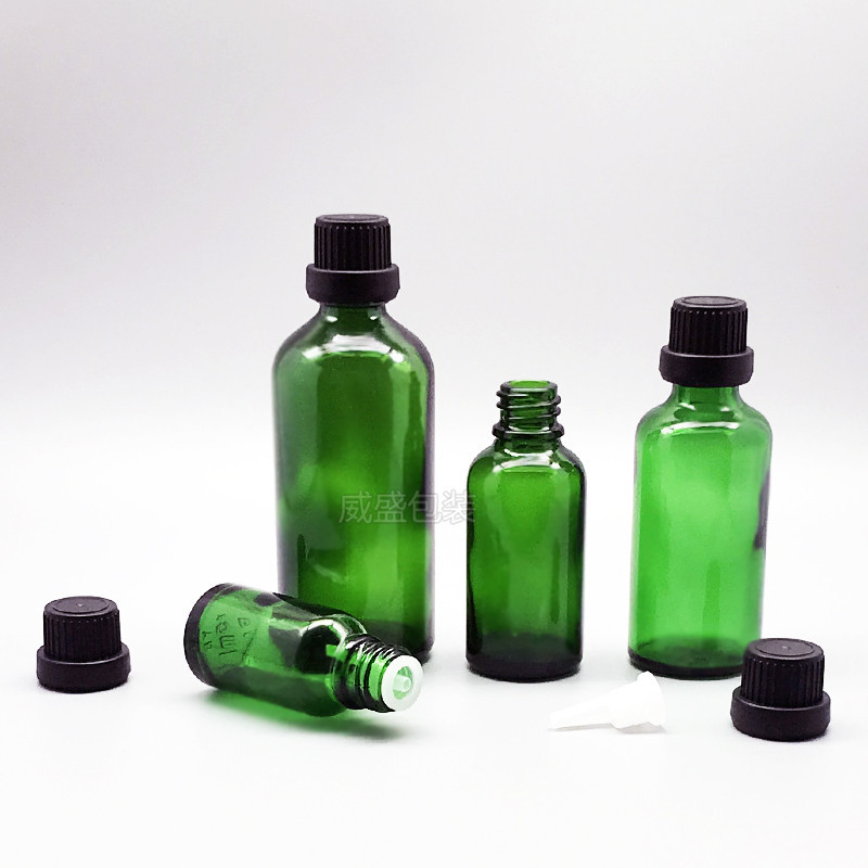 100ml精油瓶 小精油瓶子 精油空瓶批发蒙砂精油瓶 绿色精油瓶子