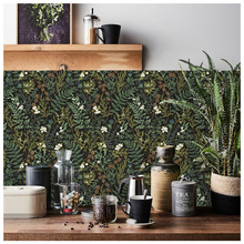 跨境热销wallpaper客厅背景可移除壁纸绿植花卉无缝自粘墙纸直供
