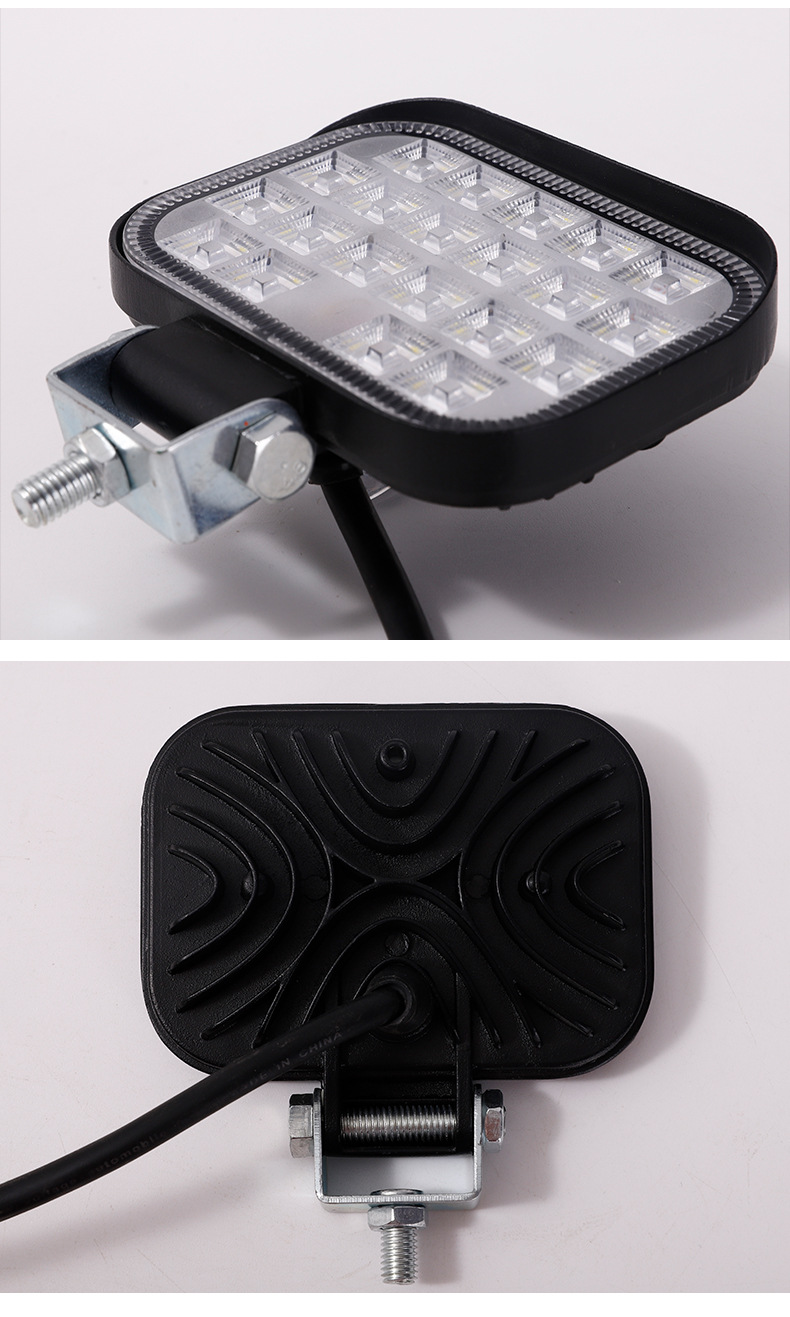 Excavator Led Work Light 12V24V Universal Super Bright Astigmatism Shockproof Truck Spotlight Hook Machine Led Reversing Light