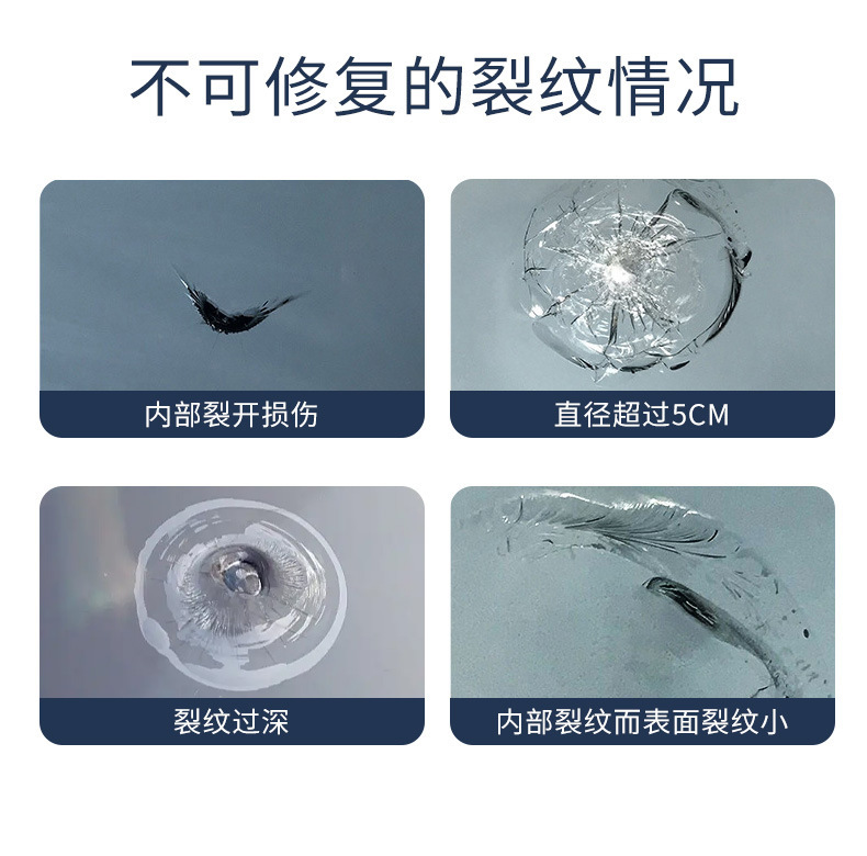 Car Glass Repair Fluid Complete Set of Glass Repair Fluid for Repairing Small Pits in Windshields