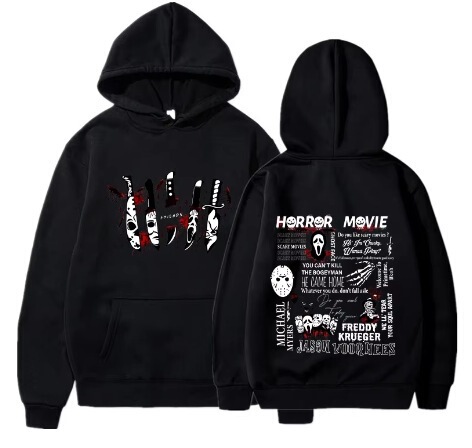 Amazon independent site printed pullover horror movie Halloween printed eBay sweatshirt cross-border foreign trade Amazon independent site printed pullover horror movie Halloween printed eBay sweatshirt cross-border foreign trade