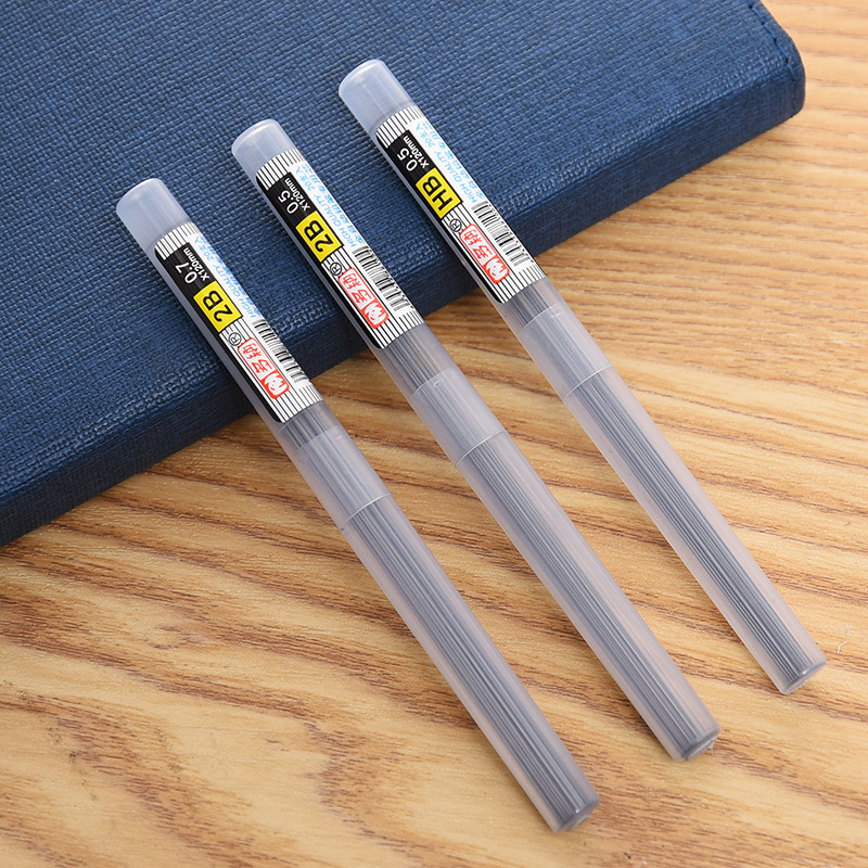 Resin Lead Refills 2B/Hb/2H for Exam Writing and Creative Pencils, 0.5mm 0.7mm Pencil Refills Replacement