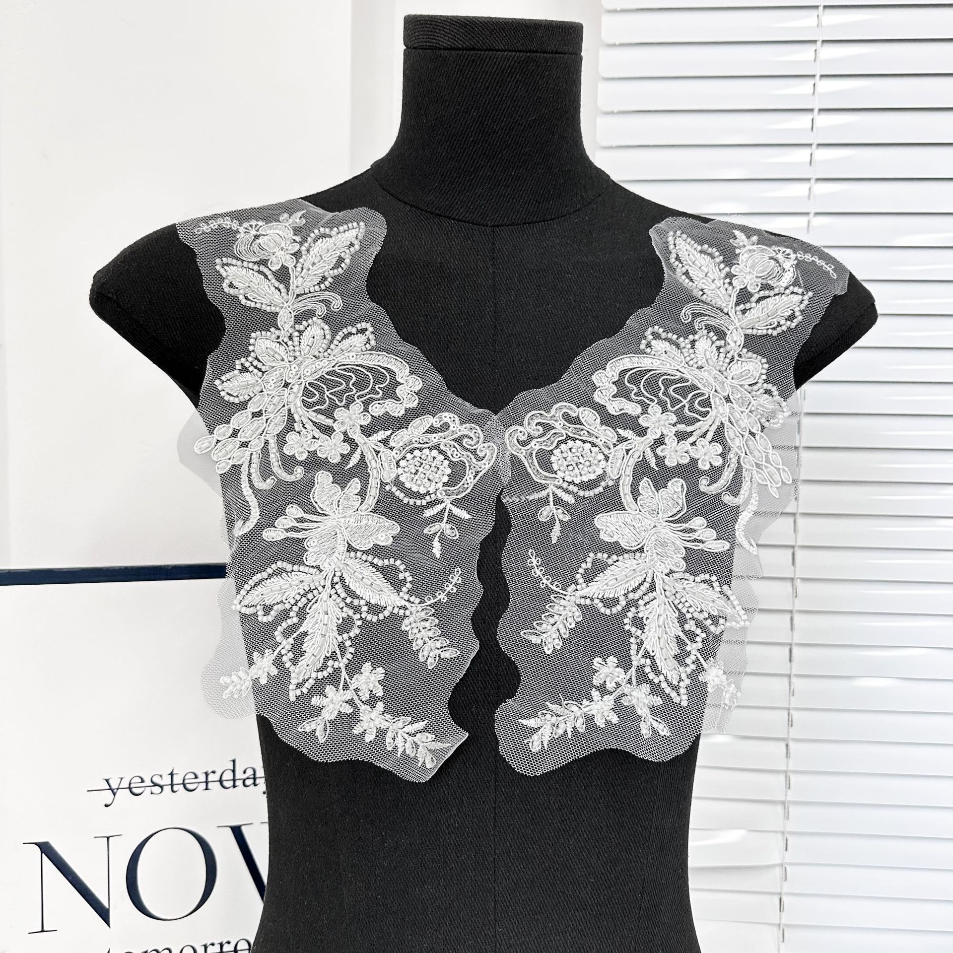 DIY Cheongsam vestido vestido vestido de boda accesorios tela pegatinas encaje perlas esquinillas espectáculo flores encaje image 6