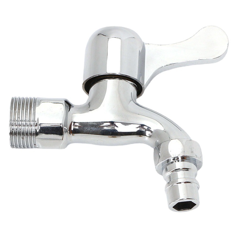 Washing machine faucet factory wholesale mop pool balcony water nozzle 4 points 6 points zinc alloy copper core quick opening faucet