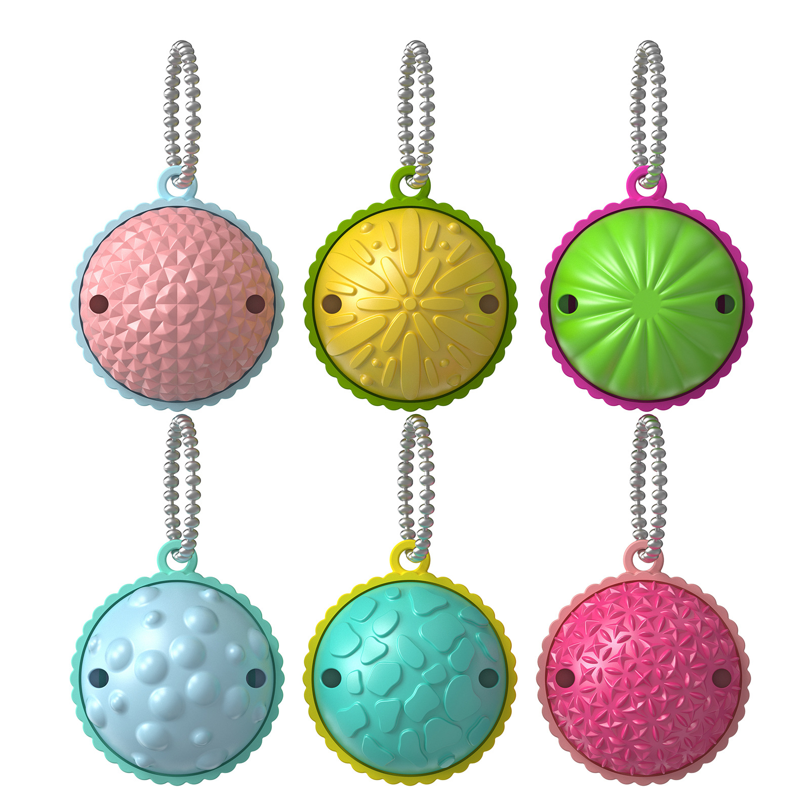 Silicone transfronterizo 3D pellizco pellizco Fidget Toys bola de descompresión sensorial árbol de Navidad pequeño colgante regalo llavero