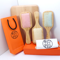 38節禮品按摩梳氣囊氣墊防靜電美順髮捲發梳頭部大板梳木梳子批發