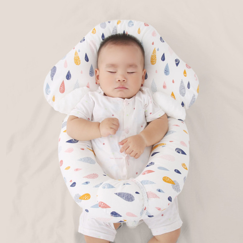 Newborn baby shaping pillow baby 0-3 years old children sleep security hug pillow comfort correct head tilt