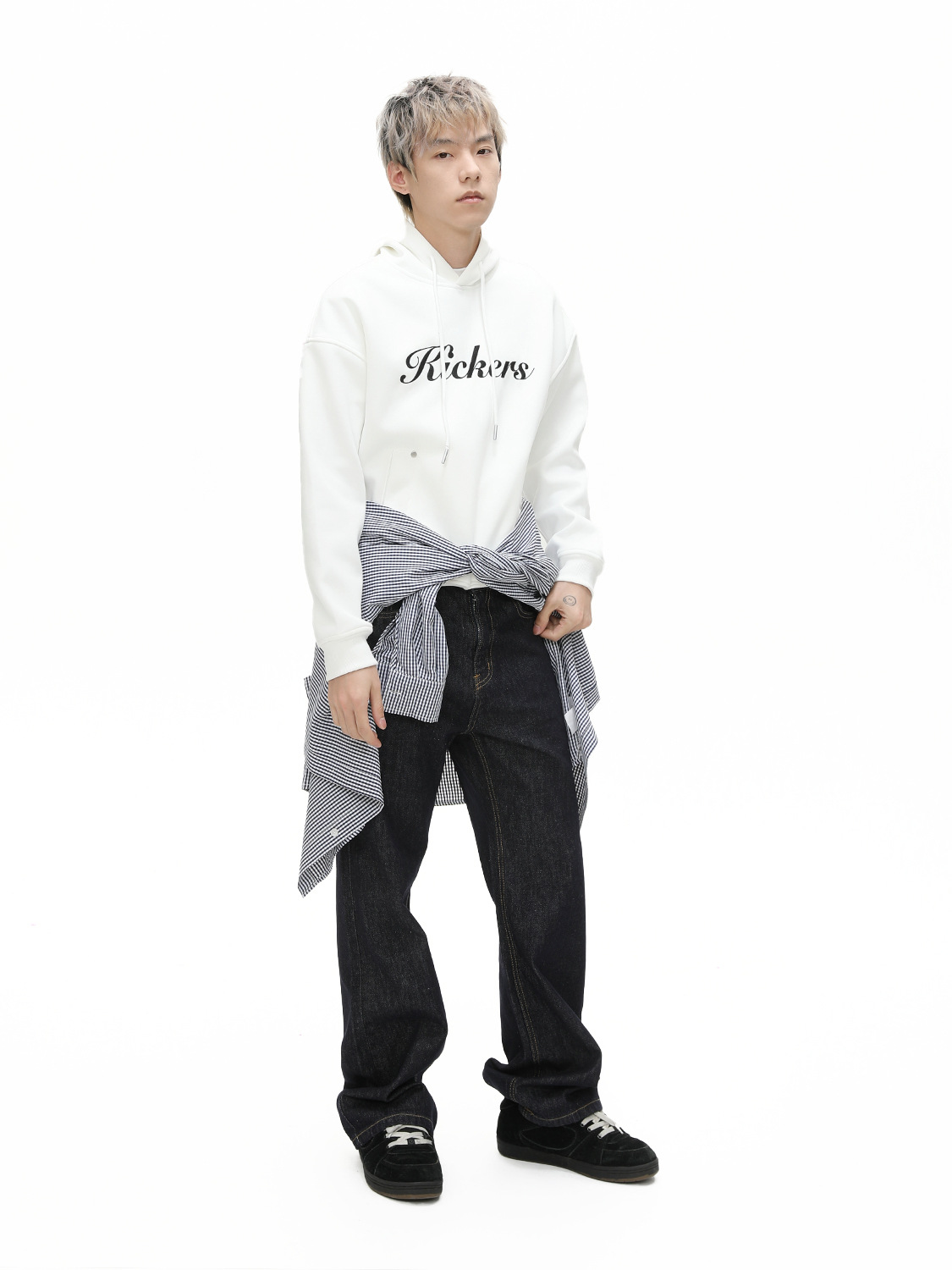 MTLCLOTHES Hombres| Coreano básico simple rectángulo versátil casual lavado en agua jeans de moda diaria