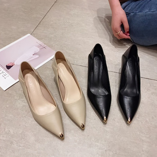 White Pillow Crane High Heels Women's New Small Size Large Size Single Shoes Stiletto Pointed Toe Professional Style Work Shoes Women's Shoes