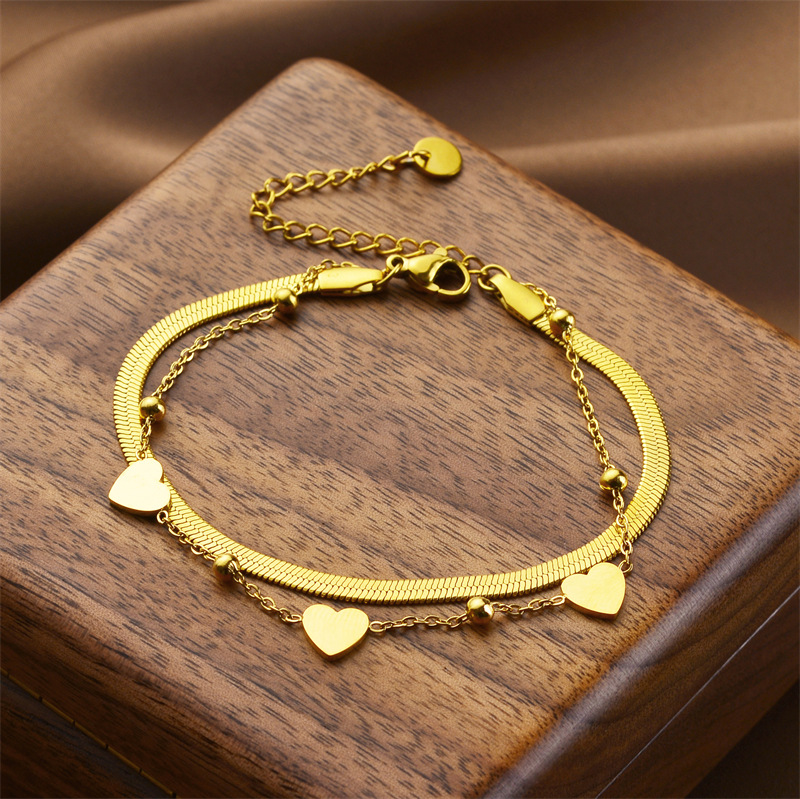 Joyas transfronterizas europeas y americanas Pulsera de acero de titanio de todo fósforo Versión coreana del temperamento bohemio Pulsera de acero de titanio que no se desvanece Joyería femenina