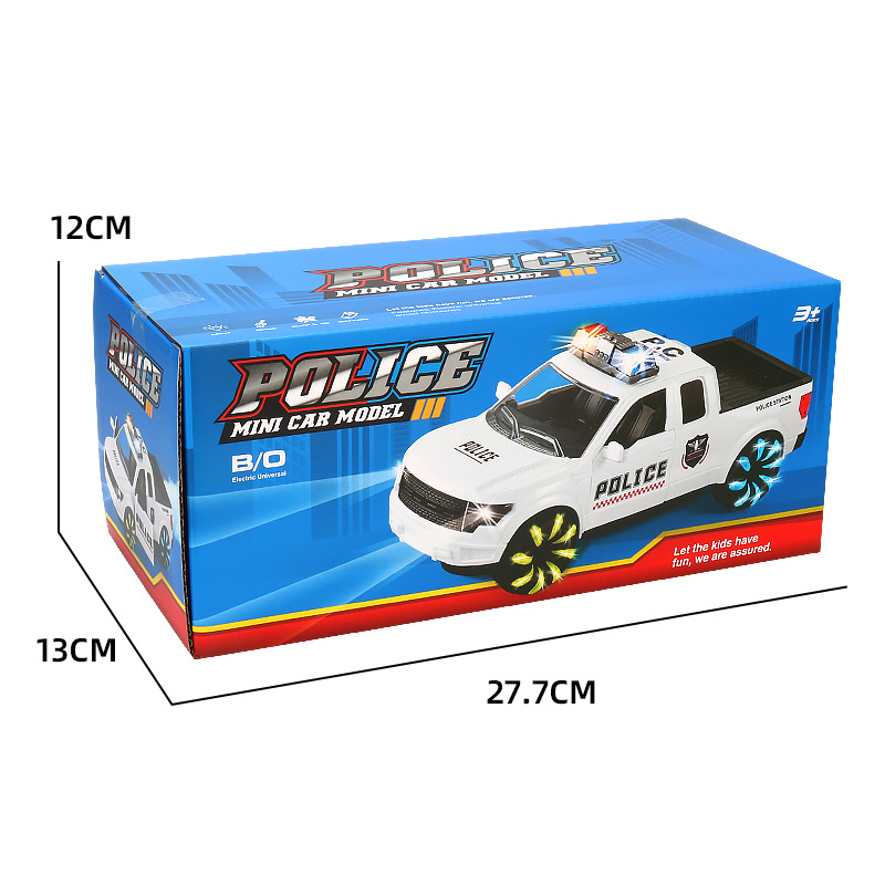 Niños eléctricos policiales de pulverización universal colorido música iluminación modelo de coche de policía coche de juguete al por mayor
