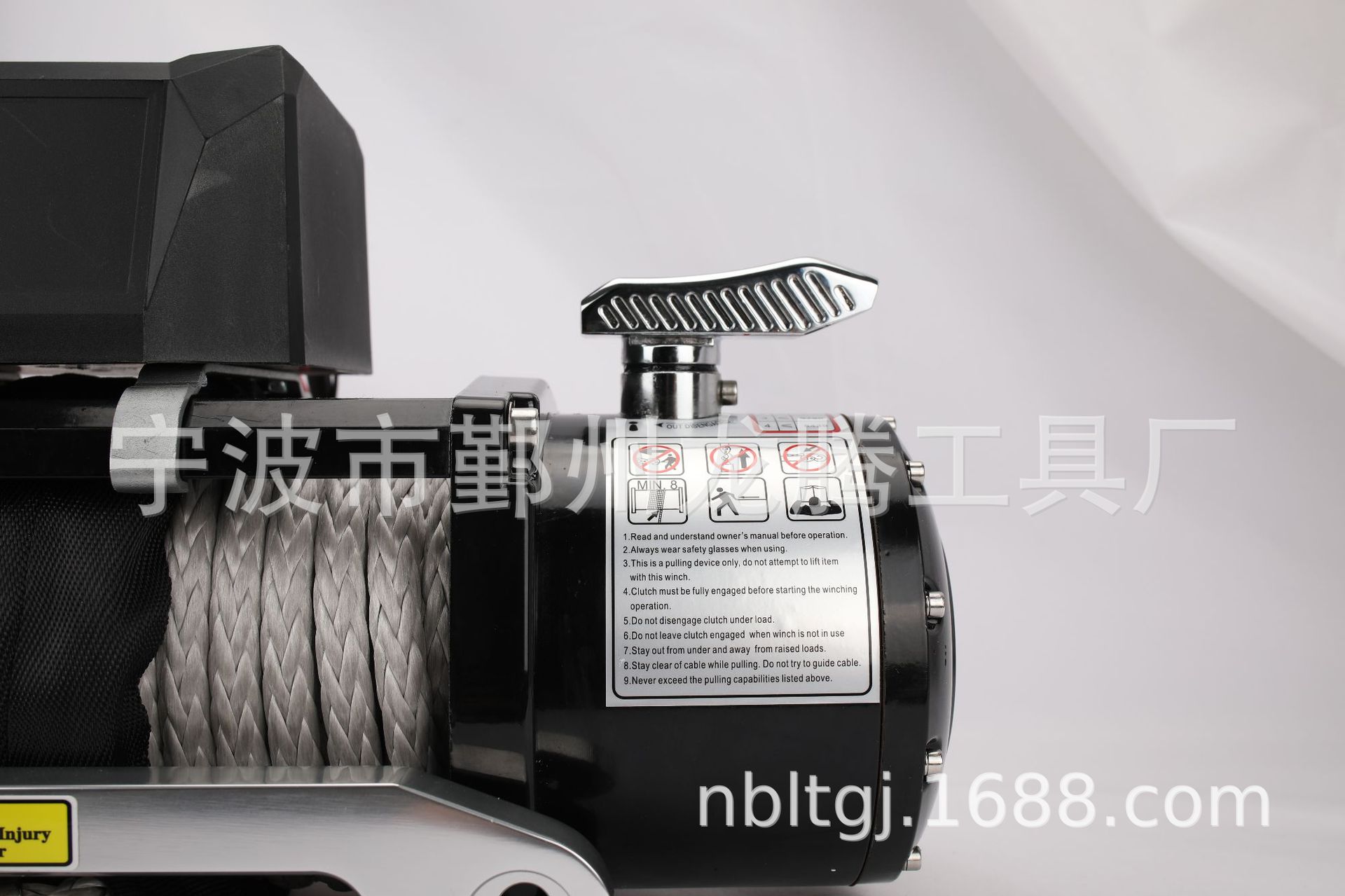 Direct from the factory: 14000lb car winch, 12V, essential for off-road adventures, with nylon rope, for vehicle towing