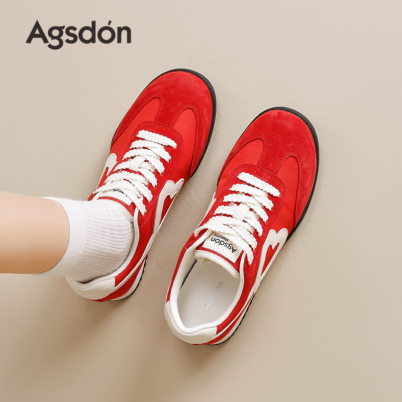 Augustion zapatos de entrenamiento alemanes rojos para mujer 2025 nuevo estilo verano plataforma ballet Forrest zapatos zapatos deportivos casuales