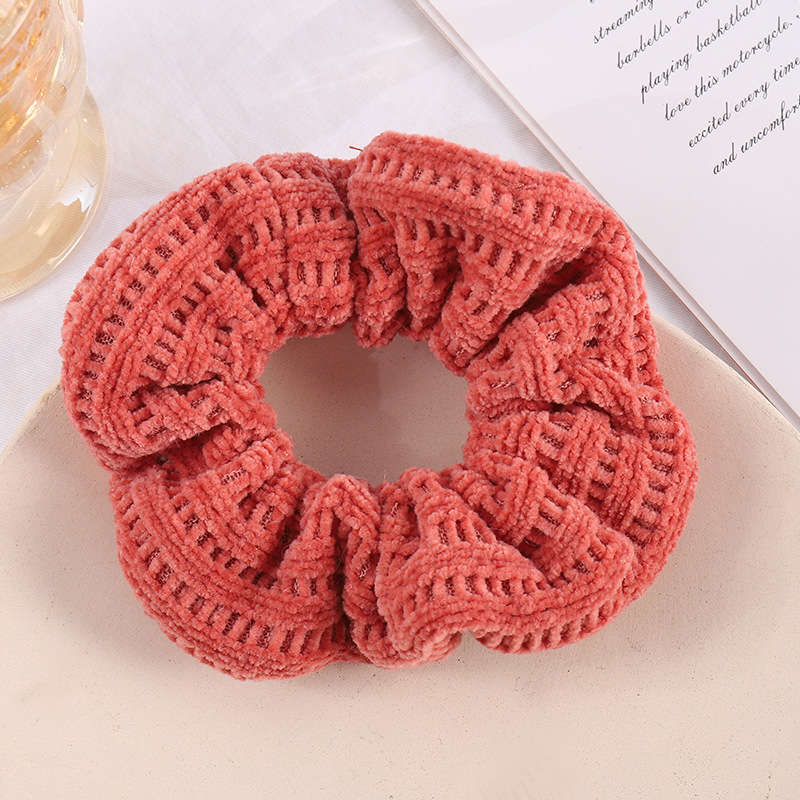 Fashion Solid Color Cloth Rib-knit Hair Tie 1 Piece display picture 8