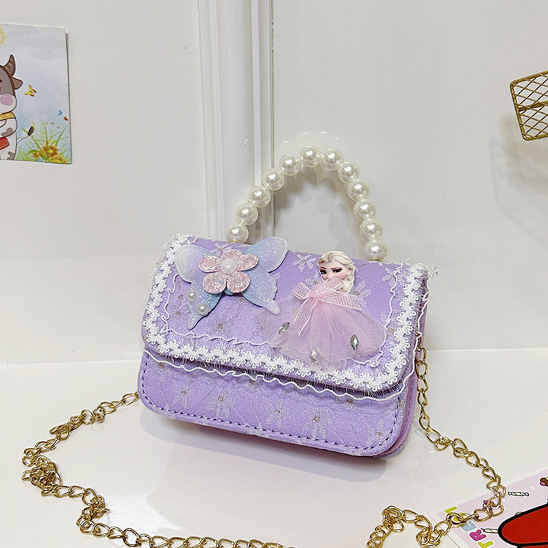 Niños pequeños viento princesa bolsa de hombro de moda caricatura Aisha chica arco graduado cuentas bolso de mano