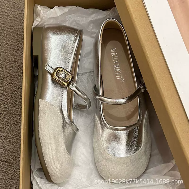 法式温柔玛丽珍浅口单鞋女2025夏季新款高级感气质百搭平底配裙子