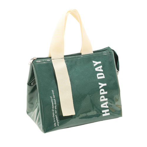 PU waterproof thickened lunch box bag solid color simple insulated lunch bag for office workers with meals, student lunch bag portable lunch bag