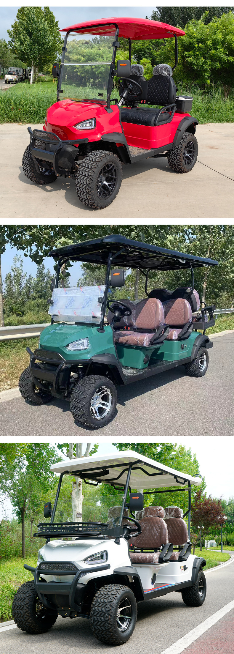 Electric Golf Cart Tourist Attraction Factory Shuttle Sightseeing Car Foreign Trade Export Off-Road Golf Cart