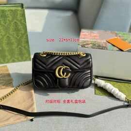 新款菱格单肩包经典马蒙斜挎包真皮减负小方包爱心链条热销女包包