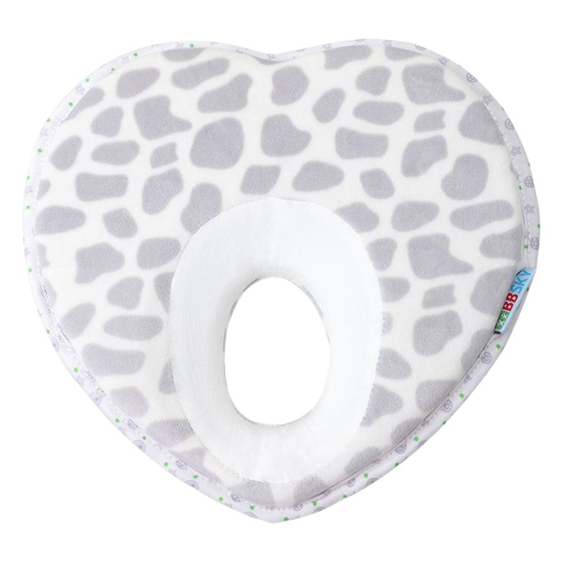 Almohada para bebés y niños, estilo oso manzana, almohada anti-pliegues para la cabeza, almohada infantil con forma de oso, protección para el cuello, anti-deformación de la cabeza.